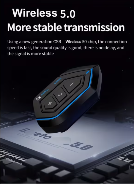 X6 Motorcycle Helmet Headset – Bluetooth 5.0 Wireless