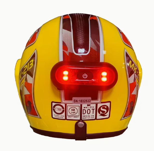Helmet LED Safety Taillight – USB Rechargeable Warning Light
