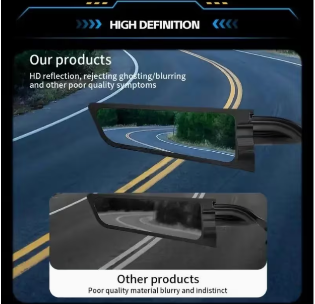 Ultra-Thin 360° Adjustable Rearview Mirror Set – 2pcs Aluminum Alloy