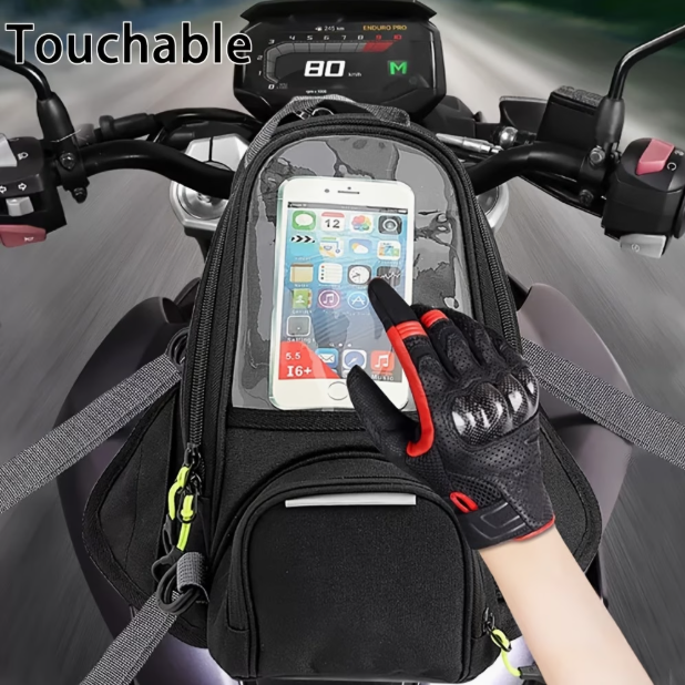 Magnetic Motorcycle Tank Bag – Touchscreen Navigation Rider Bag
