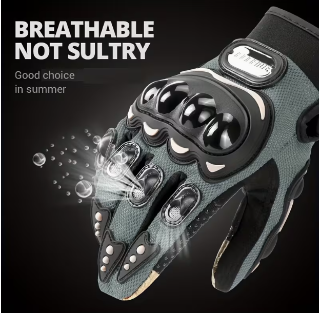 Motorcycle Gloves – Touchscreen Breathable Full Finger Riding Gloves