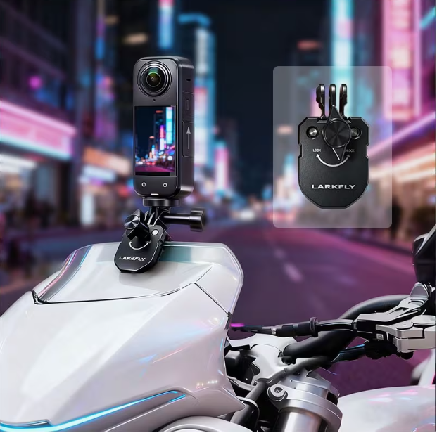 Motorcycle Windshield Camera Mount – Aluminum Alloy | DJI, GoPro, Insta360 Compatible