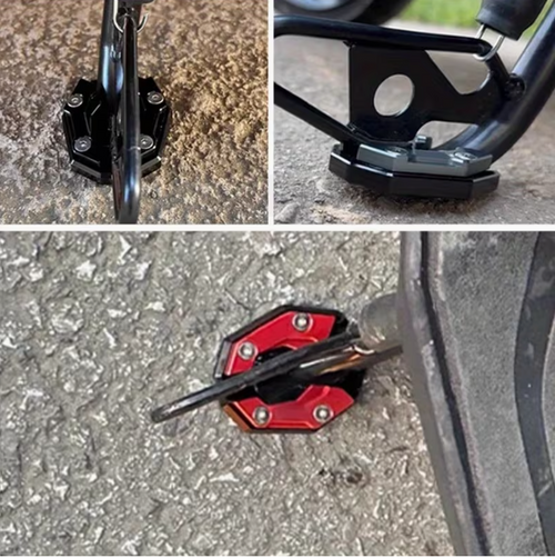CNC Aluminum Alloy Motorcycle Kickstand Side Stand Pad Extender – Universal Fit